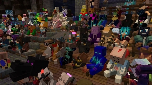 New Minecraft mod tests 100 thousand simultaneous players in a single world