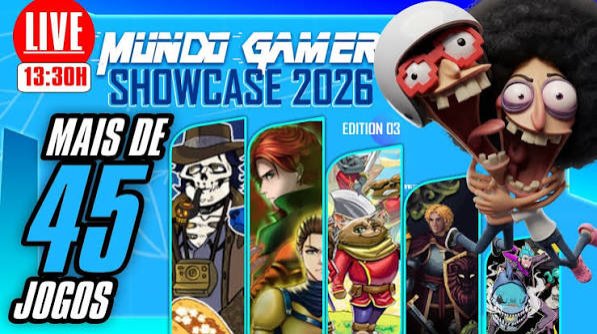 🎮🚨 AO VIVO - MAIS DE 45 JOGOS NO Mundo Gamer Showcase 2026 #mundogamer